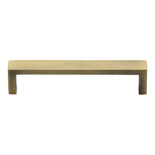C4520 128-AT • 128 x 136 x 28mm • Antique Brass • Heritage Brass Wide Metro Cabinet Pull Handle